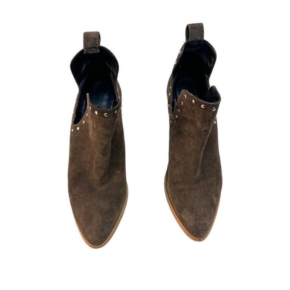 Rebecca Minkoff Olive Suede Leather Ankle Bootie Size 8 - Picture 1 of 5